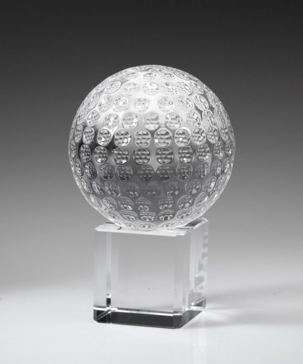 Golf Ball on Cube – Medium Paperweights - Crystal ball