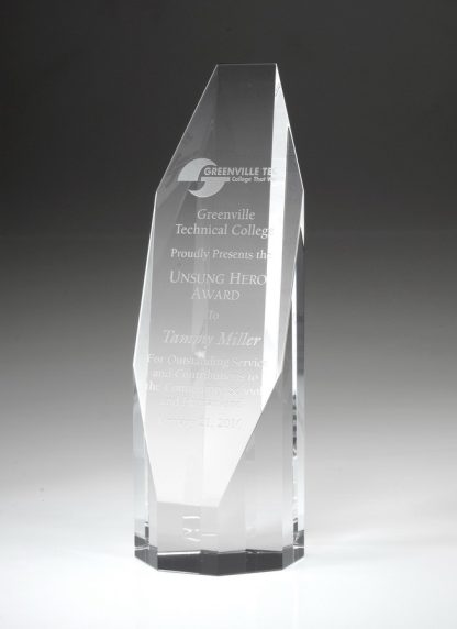 Octagon Tower – Medium, Optical Crystal Awards - Crystal Medium