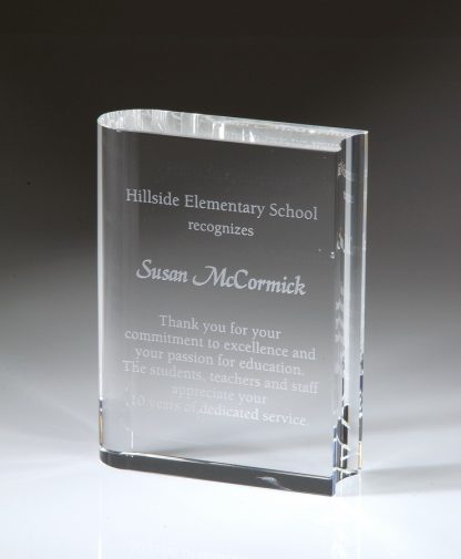Book – Medium, Optical Crystal Awards - Crystal Medium