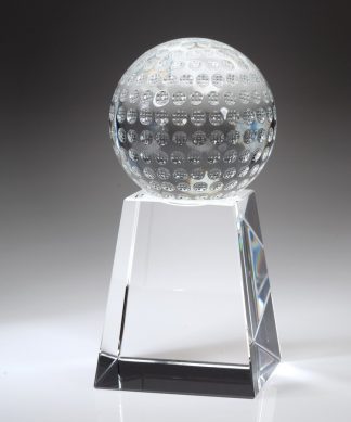 Golf Ball w/ Tall Base – Large Awards - Crystal Golf Large