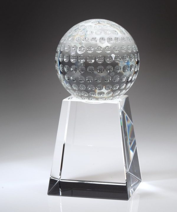 Golf Ball w/ Tall Base – Medium Paperweights - Crystal ball