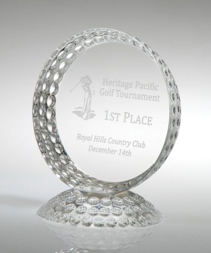 Golf Trophy – Small,Optical, Crystal Awards - Crystal Golf Small