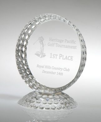 Golf Trophy – Medium,Optical, Crystal Awards - Crystal Golf Medium