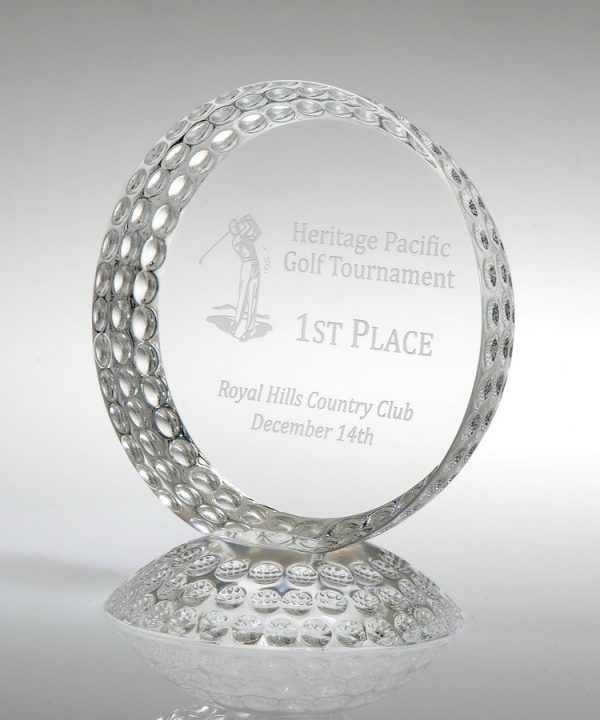 Golf Trophy – Large,Optical, Crystal Awards - Crystal Large