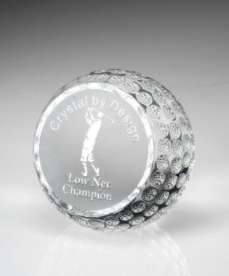 Standing Golf Ball – Small Awards - Crystal Golf ball