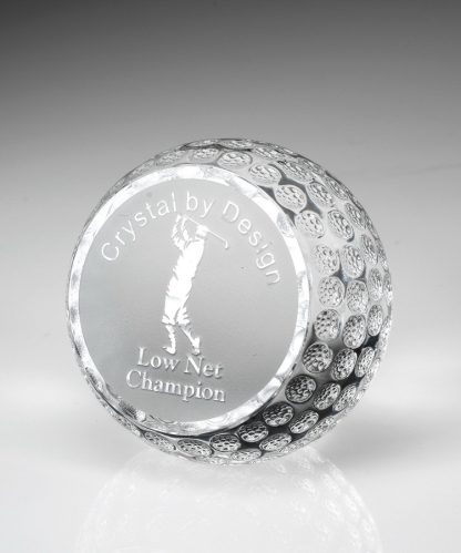 Standing Golf Ball – Medium Awards - Crystal Golf ball