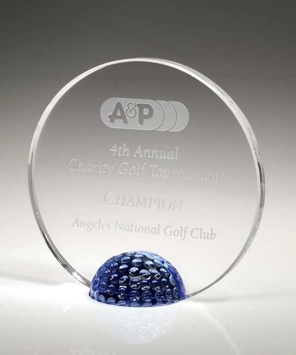 Golf Jeweled Halo – Large Awards - Crystal Large