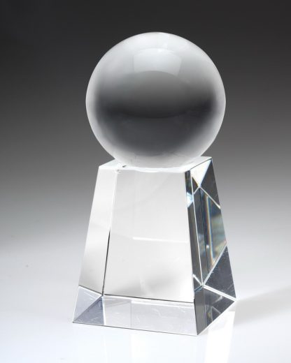 Glaze Ball w/ Tall Base – Small, Optical Crystal Paperweights - Crystal ball