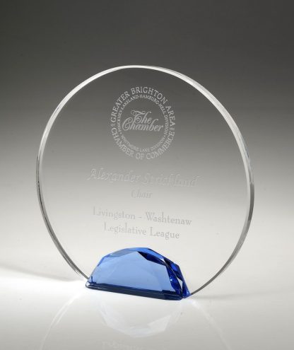 Jeweled Halo – Medium, Optical Crystal Awards - Crystal Medium