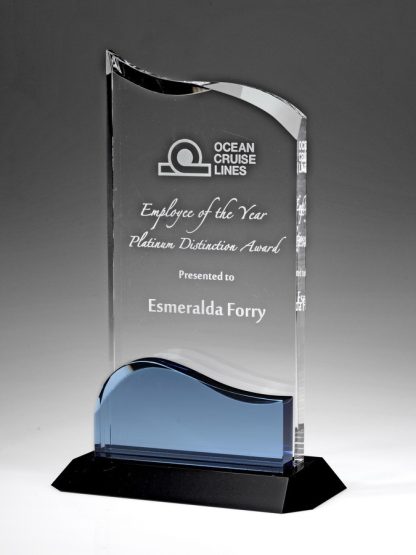 Luminous Wave – Large, Optical Crystal Awards - Crystal Large