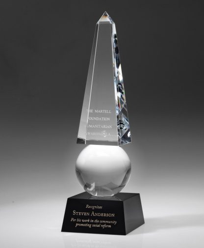 Monumental Obelisk – Glaze – Large, Optical Crystal Awards - Crystal Large