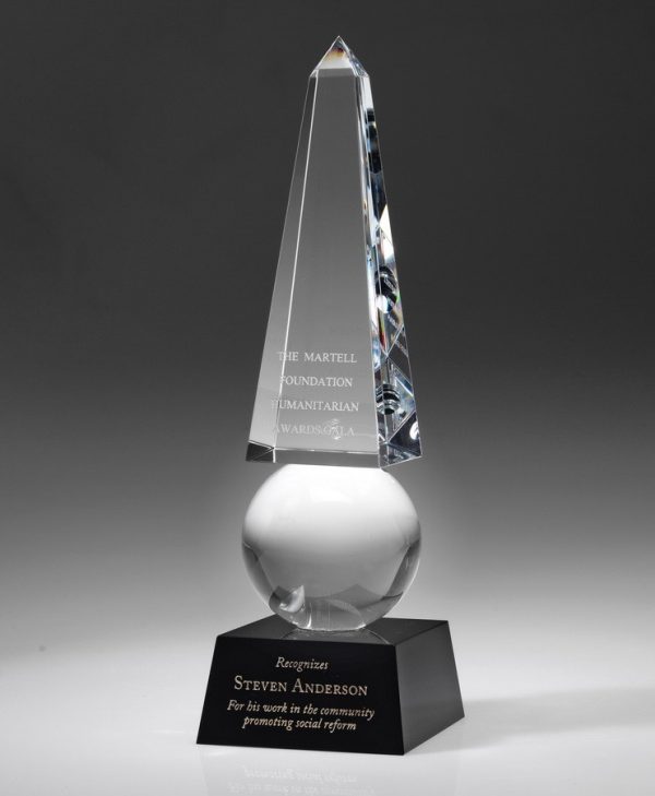 Monumental Obelisk – Glaze – Large, Optical Crystal Awards - Crystal Large