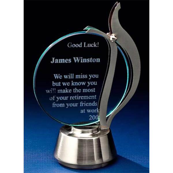 Large Steel Bow Award Awards - Marble Steel