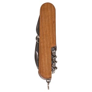 Wooden 8-Function Multi-Tool Pocket Knife