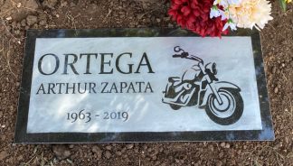 High Polish Granite Grave Marker - 12x24