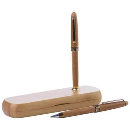 BAMBOO PEN & PENCIL SET Pen Stand Bamboo