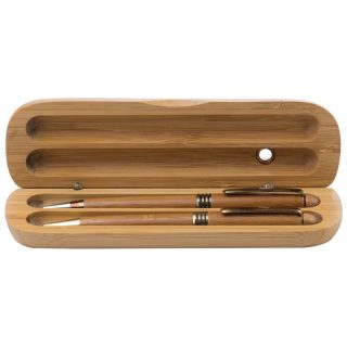 BAMBOO PEN & PENCIL SET Pen Stand Bamboo
