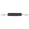 Charcoal colored Granite Rolling Pin with white Marble Handles. Kitchen Gifts colored